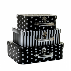 VALISE - Noir pois/rayure x...