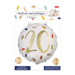 BALLON MYLARD - 20 ans (45cm)