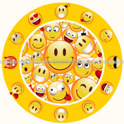 ASSIETTE - Smiley/emoji x 6...