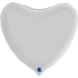 BALLON MYLARD - Coeur blanc...