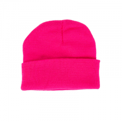 BONNET - Rose fluo (en laine)