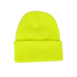 BONNET - Jaune fluo (en laine)