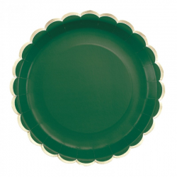 ASSIETTE - Festonnée vert...