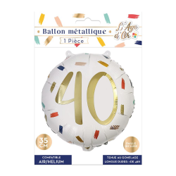 BALLON MYLARD - 40 ans (45cm)