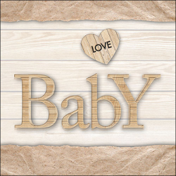 SERVIETTE - Baby love x 20...