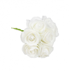 BOUQUET - Rose blanche x 8...