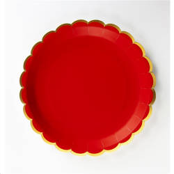 ASSIETTE - Festonnée rouge...